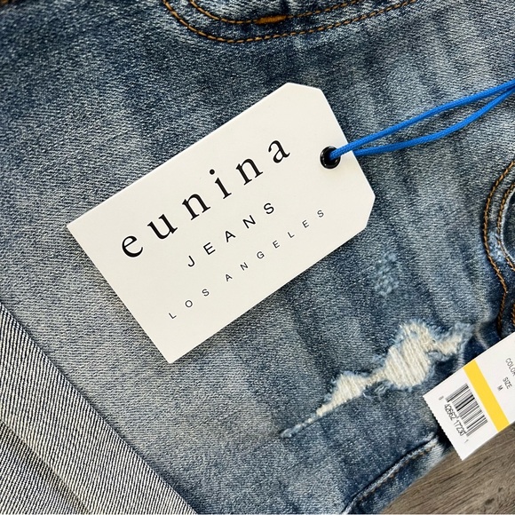 EUNINA NWT Kara Super High Rise Denim Jean Shorts Size M - Picture 9 of 12